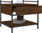 vidaXL - Salontafel - 50x50x50 - cm - bewerkt - hout - bruin - eikenkleur