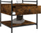 vidaXL - Salontafel - 50x50x50 - cm - bewerkt - hout - gerookt - eikenkleurig