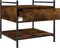 vidaXL - Salontafel - 50x50x50 - cm - bewerkt - hout - gerookt - eikenkleurig