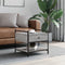 vidaXL - Salontafel - 50x50x50 - cm - bewerkt - hout - grijs - sonoma