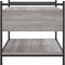 vidaXL - Salontafel - 50x50x50 - cm - bewerkt - hout - grijs - sonoma