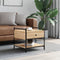 vidaXL - Salontafel - 50x50x50 - cm - bewerkt - hout - sonoma - eikenkleurig