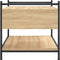 vidaXL - Salontafel - 50x50x50 - cm - bewerkt - hout - sonoma - eikenkleurig