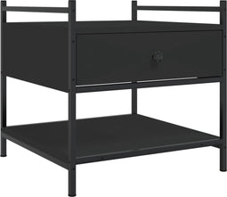 vidaXL - Salontafel - 50x50x50 - cm - bewerkt - hout - zwart