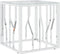 vidaXL - Salontafel - 50x50x50 - cm - roestvrij - staal - en - glas - zilverkleurig