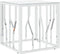 vidaXL - Salontafel - 50x50x50 - cm - roestvrij - staal - en - glas - zilverkleurig