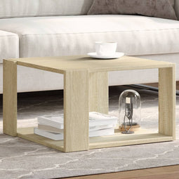 vidaXL - Salontafel - 51,5x51,5x30 - cm - bewerkt - hout - sonoma - eikenkleurig