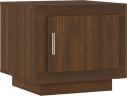 vidaXL - Salontafel - 51x50x45 - cm - bewerkt - hout - bruin - eikenkleur