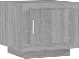 vidaXL - Salontafel - 51x50x45 - cm - bewerkt - hout - grijs - sonoma - eikenkleurig