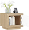 vidaXL - Salontafel - 51x50x45 - cm - bewerkt - hout - wit - en - sonoma - eikenkleurig
