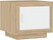 vidaXL - Salontafel - 51x50x45 - cm - bewerkt - hout - wit - en - sonoma - eikenkleurig