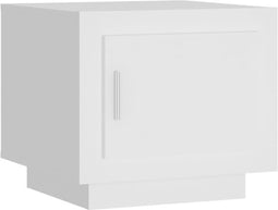 vidaXL - Salontafel - 51x50x45 - cm - bewerkt - hout - wit