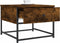 vidaXL - Salontafel - 51x51x40 - cm - bewerkt - hout - gerookt - eikenkleurig