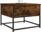 vidaXL - Salontafel - 51x51x40 - cm - bewerkt - hout - gerookt - eikenkleurig