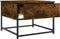 vidaXL - Salontafel - 51x51x40 - cm - bewerkt - hout - gerookt - eikenkleurig