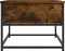 vidaXL - Salontafel - 51x51x40 - cm - bewerkt - hout - gerookt - eikenkleurig