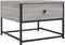 vidaXL - Salontafel - 51x51x40 - cm - bewerkt - hout - grijs - sonoma - eikenkleurig