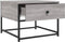 vidaXL - Salontafel - 51x51x40 - cm - bewerkt - hout - grijs - sonoma - eikenkleurig
