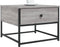vidaXL - Salontafel - 51x51x40 - cm - bewerkt - hout - grijs - sonoma - eikenkleurig