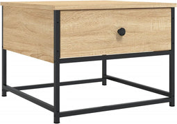 vidaXL - Salontafel - 51x51x40 - cm - bewerkt - hout - sonoma - eikenkleurig