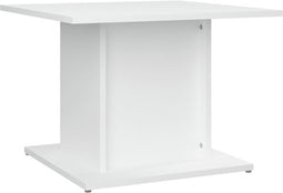 vidaXL - Salontafel - 55,5x55,5x40 - cm - bewerkt - hout - wit