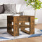 vidaXL - Salontafel - 55,5x55x45 - cm - bewerkt - hout - gerookt - eikenkleurig
