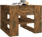 vidaXL - Salontafel - 55,5x55x45 - cm - bewerkt - hout - gerookt - eikenkleurig