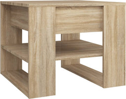 vidaXL - Salontafel - 55,5x55x45 - cm - bewerkt - hout - sonoma - eikenkleurig