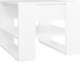 vidaXL - Salontafel - 55,5x55x45 - cm - bewerkt - hout - wit