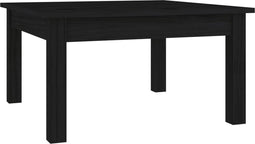 vidaXL - Salontafel - 55x55x30 - cm - massief - grenenhout - zwart