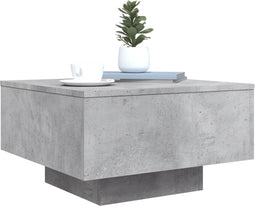vidaXL - Salontafel - 55x55x31 - cm - bewerkt - hout - betongrijs