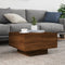 vidaXL - Salontafel - 55x55x31 - cm - bewerkt - hout - bruin - eikenkleur