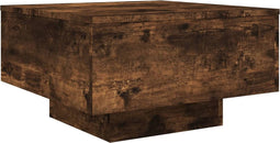 vidaXL - Salontafel - 55x55x31 - cm - bewerkt - hout - gerookt - eikenkleurig