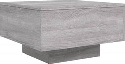 vidaXL - Salontafel - 55x55x31 - cm - bewerkt - hout - grijs - sonoma - eikenkleurig