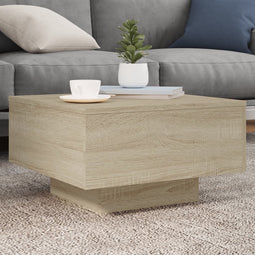 vidaXL - Salontafel - 55x55x31 - cm - bewerkt - hout - sonoma - eikenkleurig