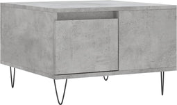 vidaXL - Salontafel - 55x55x36,5 - cm - bewerkt - hout - betongrijs