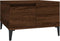 vidaXL - Salontafel - 55x55x36,5 - cm - bewerkt - hout - bruin - eikenkleur