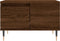 vidaXL - Salontafel - 55x55x36,5 - cm - bewerkt - hout - bruin - eikenkleur