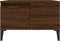 vidaXL - Salontafel - 55x55x36,5 - cm - bewerkt - hout - bruin - eikenkleur
