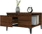 vidaXL - Salontafel - 55x55x36,5 - cm - bewerkt - hout - bruin - eikenkleur