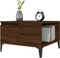 vidaXL - Salontafel - 55x55x36,5 - cm - bewerkt - hout - bruin - eikenkleur