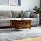 vidaXL - Salontafel - 55x55x36,5 - cm - bewerkt - hout - gerookt - eikenkleurig