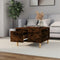 vidaXL - Salontafel - 55x55x36,5 - cm - bewerkt - hout - gerookt - eikenkleurig