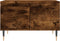 vidaXL - Salontafel - 55x55x36,5 - cm - bewerkt - hout - gerookt - eikenkleurig