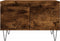 vidaXL - Salontafel - 55x55x36,5 - cm - bewerkt - hout - gerookt - eikenkleurig