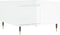 vidaXL - Salontafel - 55x55x36,5 - cm - bewerkt - hout - hoogglans - wit
