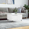 vidaXL - Salontafel - 55x55x36,5 - cm - bewerkt - hout - hoogglans - wit