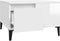 vidaXL - Salontafel - 55x55x36,5 - cm - bewerkt - hout - hoogglans - wit