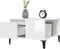 vidaXL - Salontafel - 55x55x36,5 - cm - bewerkt - hout - hoogglans - wit