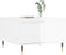 vidaXL - Salontafel - 55x55x36,5 - cm - bewerkt - hout - hoogglans - wit